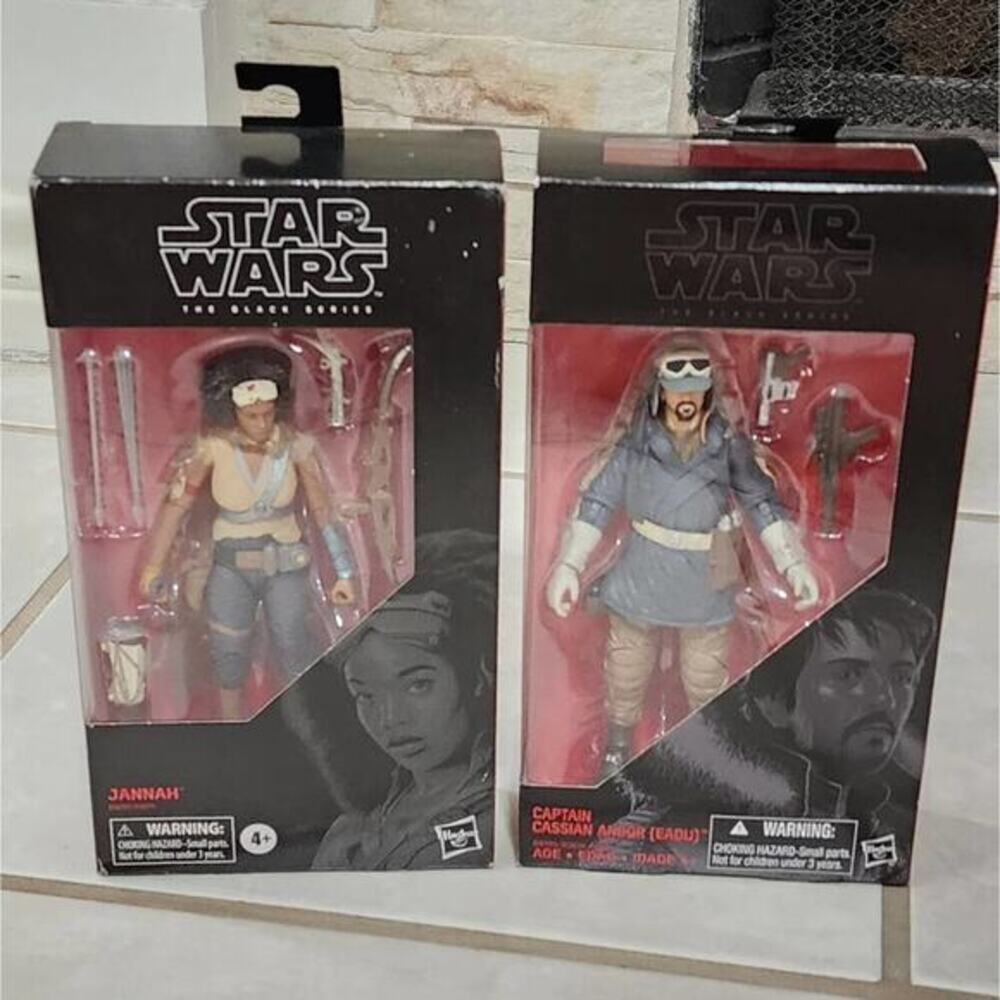 HASBRO STAR WARS THE BLACK SERIES THE Captain Cassian Andor and JANNAH Bundle 2